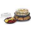 Party Essentials Hard Plastic Tray With Clear Dome Lids, 16",
