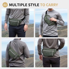 SUIKIHUM Fanny Pack for Men Women, Waterproof Nylon Anti Theft Waist Bag for Travel Hiking Running Sports Belt Bag (Yellow)