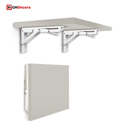 highdecora Floating Shelves Wall Mounted Ligh Grey Depth 250mm Set of 2 (350)