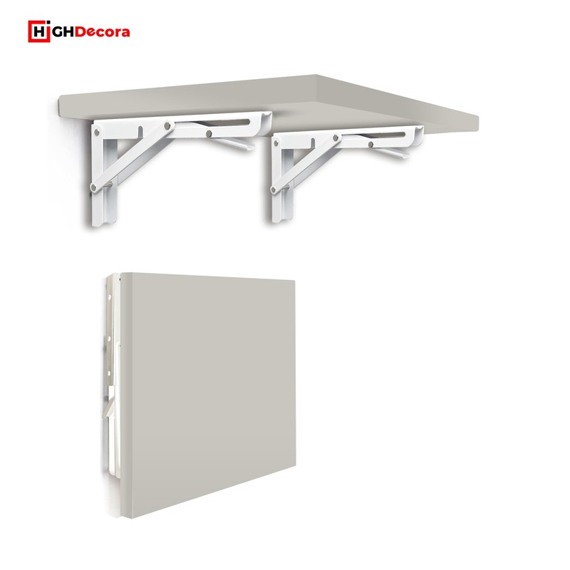 highdecora Floating Shelves Wall Mounted Ligh Grey Depth 250mm Set