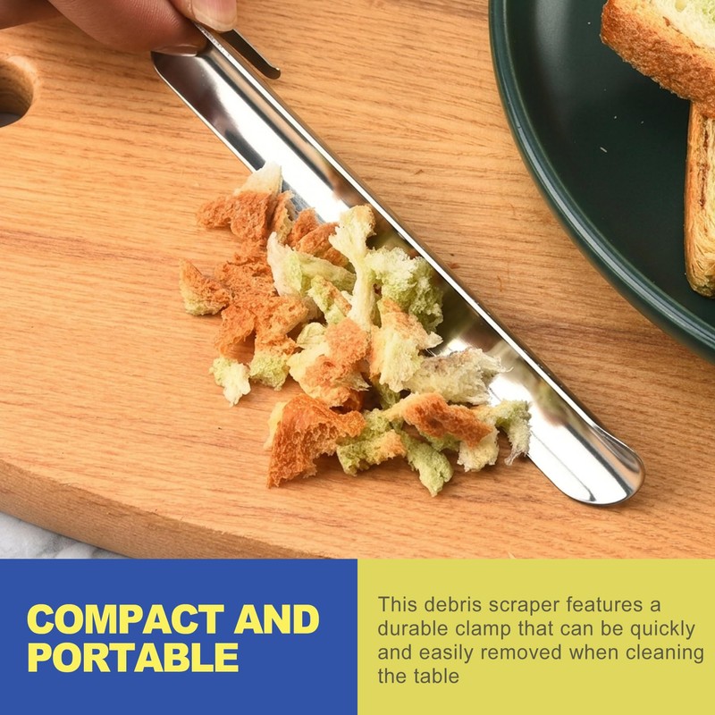 1-Pack Stainless Steel Table Crumb Sweeper & Scraper, Professional Crumb