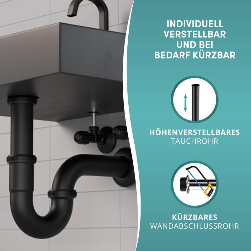 Engelbach® Universal Immersion Pipe for Siphon 200 mm Extension for