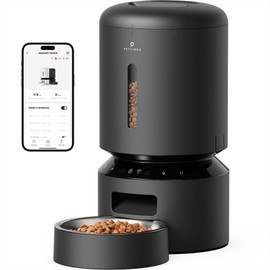 PETLIBRO Automatic Cat Feeder, Cat Food Dispenser Battery-Operated with 180-Day Battery Life, AIR Timed Pet Feeder for Cat & Dog