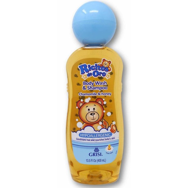 Grisi Ricitos de Oro Body Wash Shampoo Chamomile & Honey 13.5oz / hypoallergenic