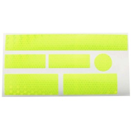 E-outstanding Reflective Sticker for Bike 21PCS Yellow Safety Reflector Waterproof Adhesive Reflective Decals for Cycling Bicycle, Wheelchairs, Motorbike, Helmet, Stroller, Scooter, Hard Hat