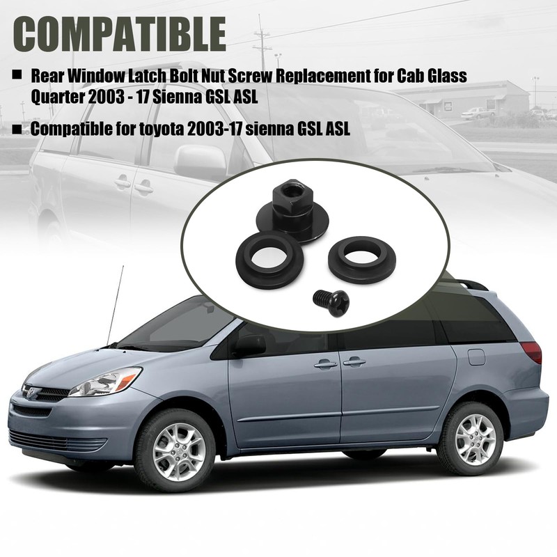 Rear Window Latch Bolt Nut Screw Replacement for Cab Glass