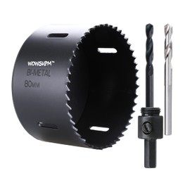 WowSupM 80 mm HSS Bi Metal Hole Saw cutter for Wood Metal