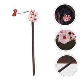 PACKOVE 1Pc Vintage Flower Hairpin Antique Decorative Hair Accessory for Women Updo Bun Headdress Elegant Chinese Style Hair Clasp for Weddings and Parties