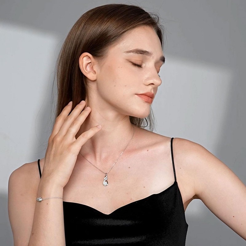 LOCIBLO April Birthstone Bracelets for Women 925 Sterling Silver Simulated