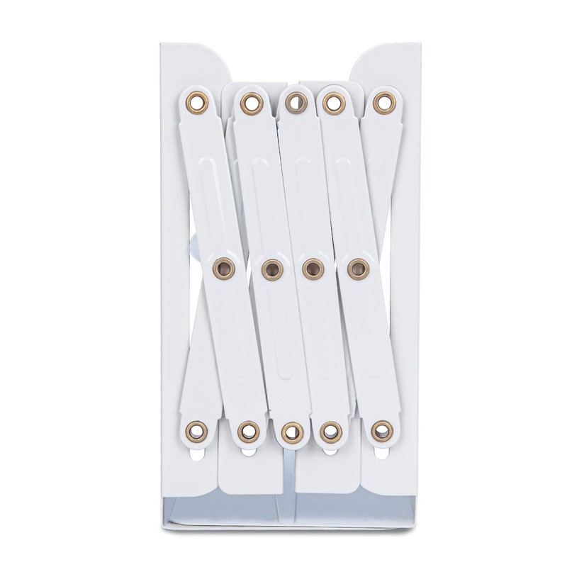 ALIOBC Bookstand, Extendable, Bookends, Won't Fall Down, Metal Tabletop Bookcase,