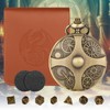 Mini DND Dice Set Bronze Steampunk Gear Pocket Watch Case
