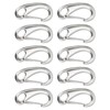 10pcs 50mm Heavy Duty Snap Rope Hook Stainless Steel Spring