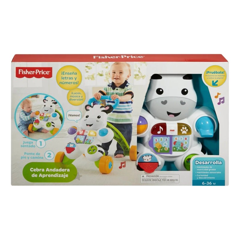 Andadera Para Bebés Fisher-price Cebra De Aprendizaje Blanco