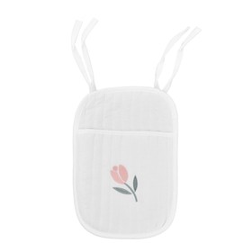 Crib Organizer Hanging Soft Comfortable Breathable Portable Storage Supplies for Diapers PacifiersFlower Small