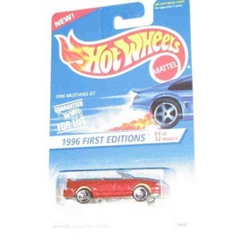 1996 First Editions #1 1996 Mustang GT Red 3-Spoke Wheels #378 Collectibles Collector Car Hot Wheels