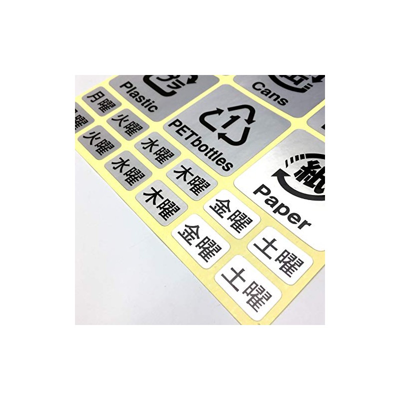 nc-smile Garbage Seal Sticker Resource Sorting Recycling Water Resistant Laminated