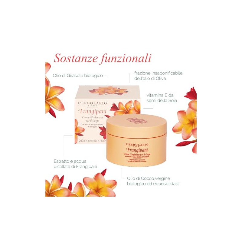 Perfumed Body Cream - Frangipani by LErbolario for Unisex -