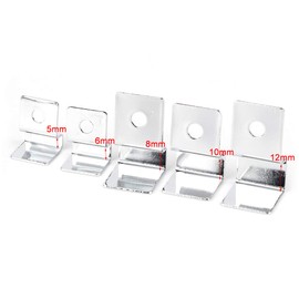 TOPINCN 4Pcs Aquarium Cover Bracket Stainless Steel Fish Tank Glass Cover Clips Fish Tank Lid Holder Support(10mm)