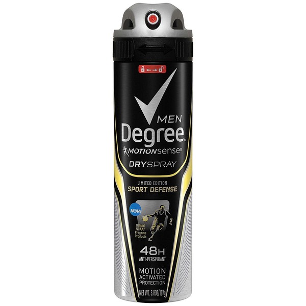 Degree Men Motion Sense Spray Antiperspirant, Sport Defense 3.8 oz (Pack of 4)