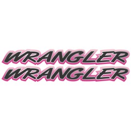 East Coast Vinyl Werkz - PINK - Hood Decals 2pc set - Compatible with and Intended for: Wrangler
