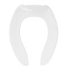 Centoco Elongated Toilet Seat, Lock In Place, Fast-N-Lock Mounting, Open