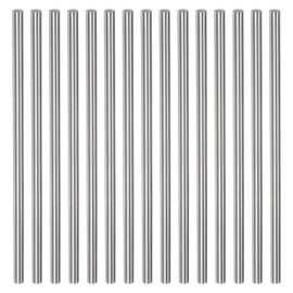 HARFINGTON 15pcs Round Rods 3.7mm x 100mm High Speed Steel (HSS) Lathe Bar Stock DIY Craft Tools for Turning Facing Drilling Threading