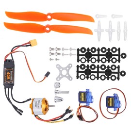QANYEGN RC Aircraft Remote Control Accessory Kit, Remote Control Accessories for Plane, Rc Airplane Kit with 2212 KV2200 Motor, 40a XT60T ESC, SG90 Servo, 6035 Propeller