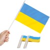 Anley Ukraine Mini Flag 12 Pack - Hand Held Small