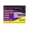 0.015" Silver Slotted Heavy Duty Square End Carpet Blade (10