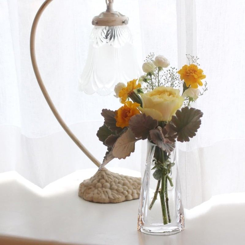 GemRich Vase Unbreakable Flower Base, Stylish, Single Vase, 5.9 inches