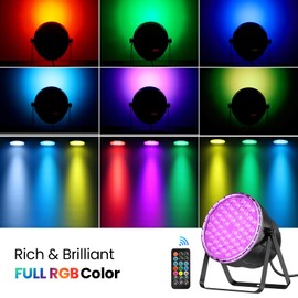 Big Dipper LED Stage Lights Par Lights 54X3W RGB 3in1 Bright Lighting with Master-Slave DMX 512 Sound Activated Spotlights Uplights Remote Control for Event Concert Club Church 2 Pack