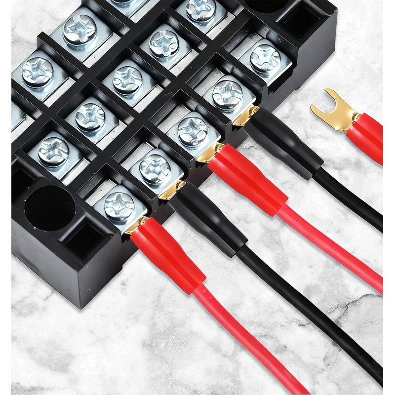 10Pcs 4 Gauge Wire Connectors, 4-Gauge Spade Terminals for Speaker