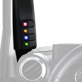 Wrangler Panel de interruptor de luz A-Pilar Switch Pod 4X Interruptores compatibles con Jeep Wrangler JK JKU Unlimited 2011-2018 - Lado izquierdo del conductor