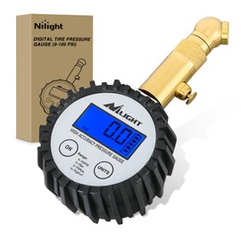 Nilight Digital Tire Pressure Gauge 100PSI Heavy Duty Stainless Steel Air Pressure Chucks ANSI 2A Certified Large Dial Wheel Service Checker for Truck Semi Truck ATV Motorhome Cars & RV Accessories