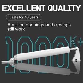 ‎Luleyjor Storm Door Closer,White,Heavy Duty Door Closure with Hold Open Feature & Smooth Closing Motion – for Storm, Screen Doors