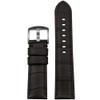 24mm Brown Genuine Louisiana Alligator Watch Band with Match Stitching