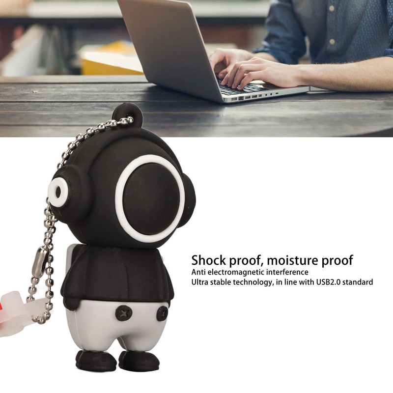 Cartoon USB Flash Drive Cute Cartoon Man Shape Anti Electromagnetic