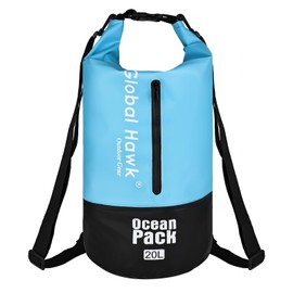 elthmpr Waterproof Dry Bag 20 L - Waterproof Bag Pack Sack with Adjustable Shoulder Strap Storage Bag Waterproof Duffel Bag for Swimming Boating Kayaking Rafting Snowboarding
