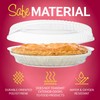 Supellectilem 9" Plastic Disposable Pie Containers with Hinged Locking Lids