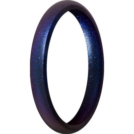 ThunderFit Stackable Silicone Wedding Rings for Women, Thin Rubber Engagement Bands 2.5mm Wide 1.8mm Thick - 1/2/3/4/5/7 Variety Multipack