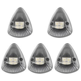 Fullux Black Lens LED Cab Roof Marker Lights fit Ford/Dodge Ram/GMC/Toyota Pickups Trucks SUV POV w/Top Clearance Lights White Lights 5Pcs