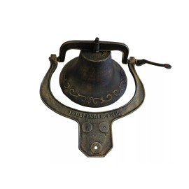 CMT LARGE CAST IRON DINNER BELL FARM CHURCH SCHOOL # 2 ANTIGUE VINTAGE STYLE SCHOOL