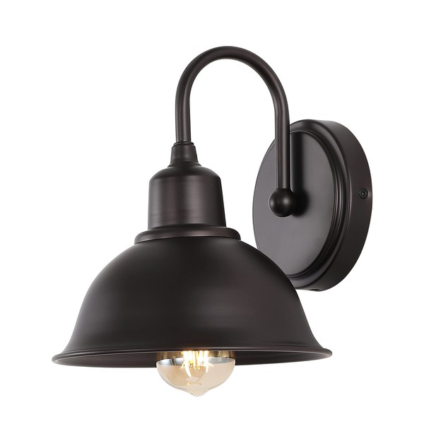 JONATHAN Y JYL7481B Frisco 8" 1 Light Farmhouse Industrial Iron