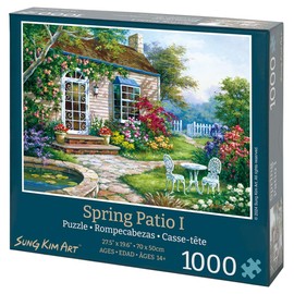 Sung Kim Art - Rompecabezas de 1000 piezas para adultos (patio de primavera I)