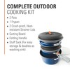 GSI Outdoors Bugaboo Base Camper Medium, High-Efficiency Cookset – Ceramic