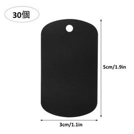30 Sheets 2.0 x 1.2 inches (50 x 30 mm) Name Tags Aluminum Name Tags DIY Blank Aluminum Tags Travel Bag Tags for Cat Dog Collars ID Tags Engraving DIY Craft Tags Shield Type (Black Shape)