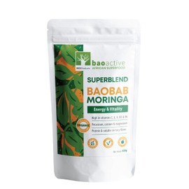 100% Baobab and Moringa Powder Superblend 300g (10.5 oz) | Direct from South Africa | USDA Organic Certified | Gut Health & Digestive Support