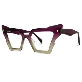 Zeelool Vintage Cat Eye Blue Light Blocking Glasses for Women Jeralys ZJGA555269-04 Purple-Green