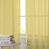 OWENIE Gold Sheer Curtains 96 Inch Length 2 Panels Set,