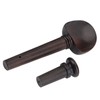 1Set Ebony Wood Violin Parts 4/4 Fittings Chinrest Pegs Tailpiece